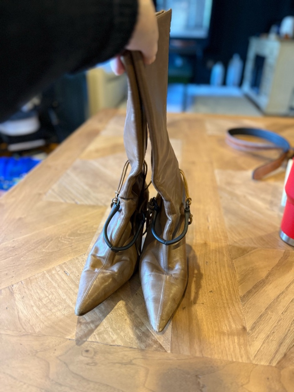 Gucci Vintage Brown Leather Horsebit Harness Boots